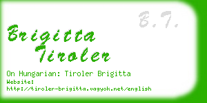 brigitta tiroler business card